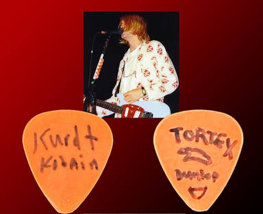 La púa subastada de Kurt Cobain
