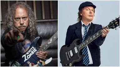 Kirk Hammett (Metallica) admite tener una “obsesión” con Angus Young (AC/DC): “Por fin me la he quitado”