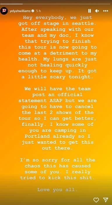 El motivo por el que Paramore ha tenido que cancelar su gira: No se están curando