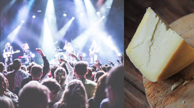 Lo más insólito jamás visto en un concierto: se pone a rallar queso encima de la gente