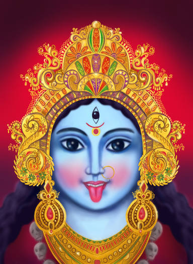 Kali.,Hindu,Goddess.,Portrait,Kali