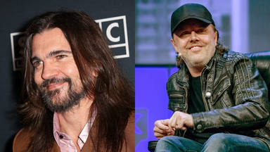 La mejor promoción posible: Metallica prueba las guitarras de Juanes... ¡y hasta Lars Ulrich toca!